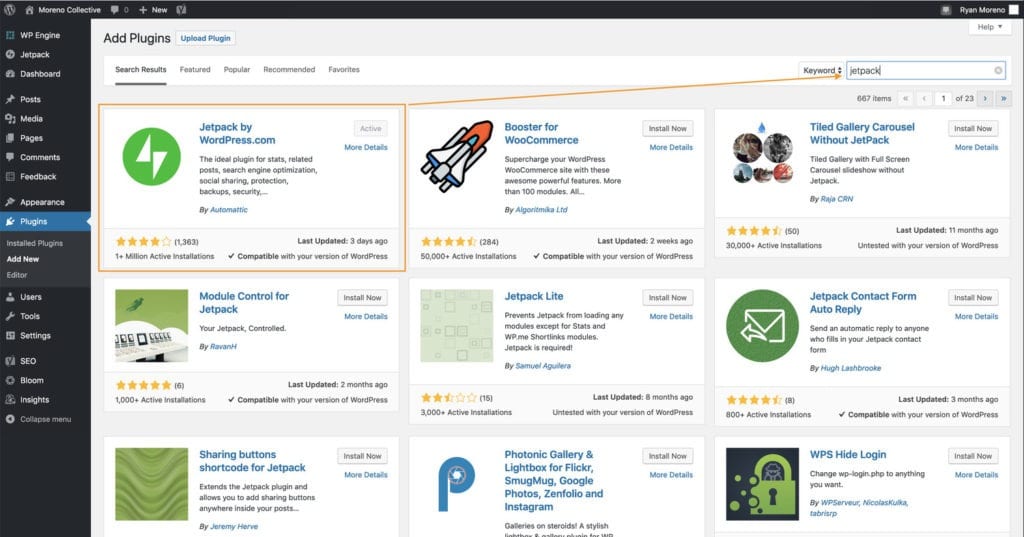 Speed up your Showit blog by installing the Jetpack plugin - Moreno Collective