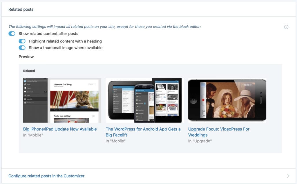 Related Post in the Jetpack Plugin - Moreno Collective