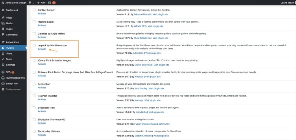 Speed up your Showit blog by using the Jetpack plugin - Moreno Collective