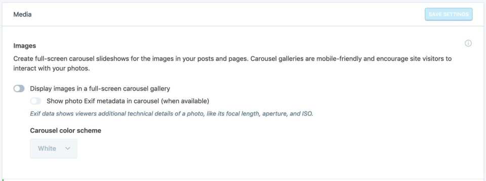 Display images in a full-screen carousel gallery using the Jetpack plugin