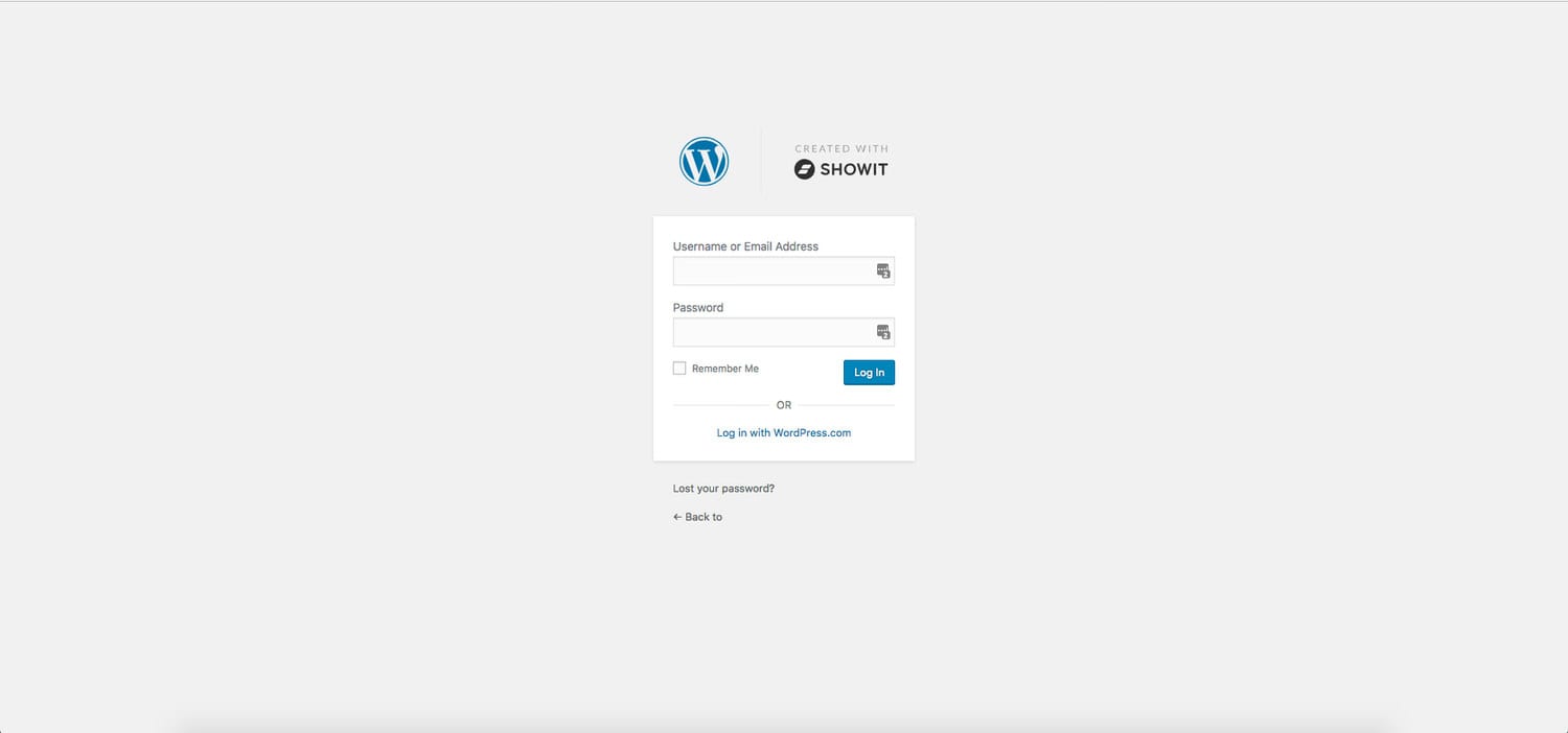 Creating a WordPress post - Login