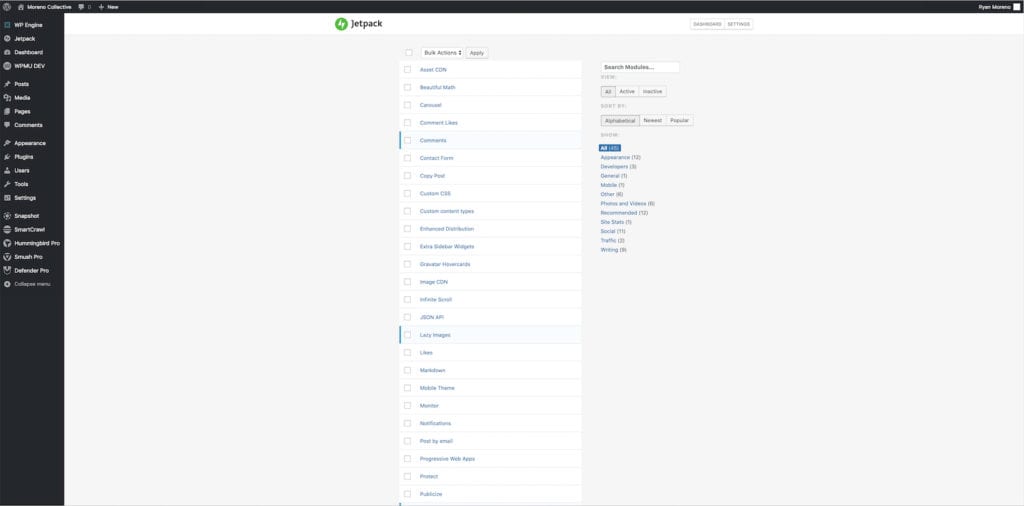 Advanced Jetpack Plugin module settings