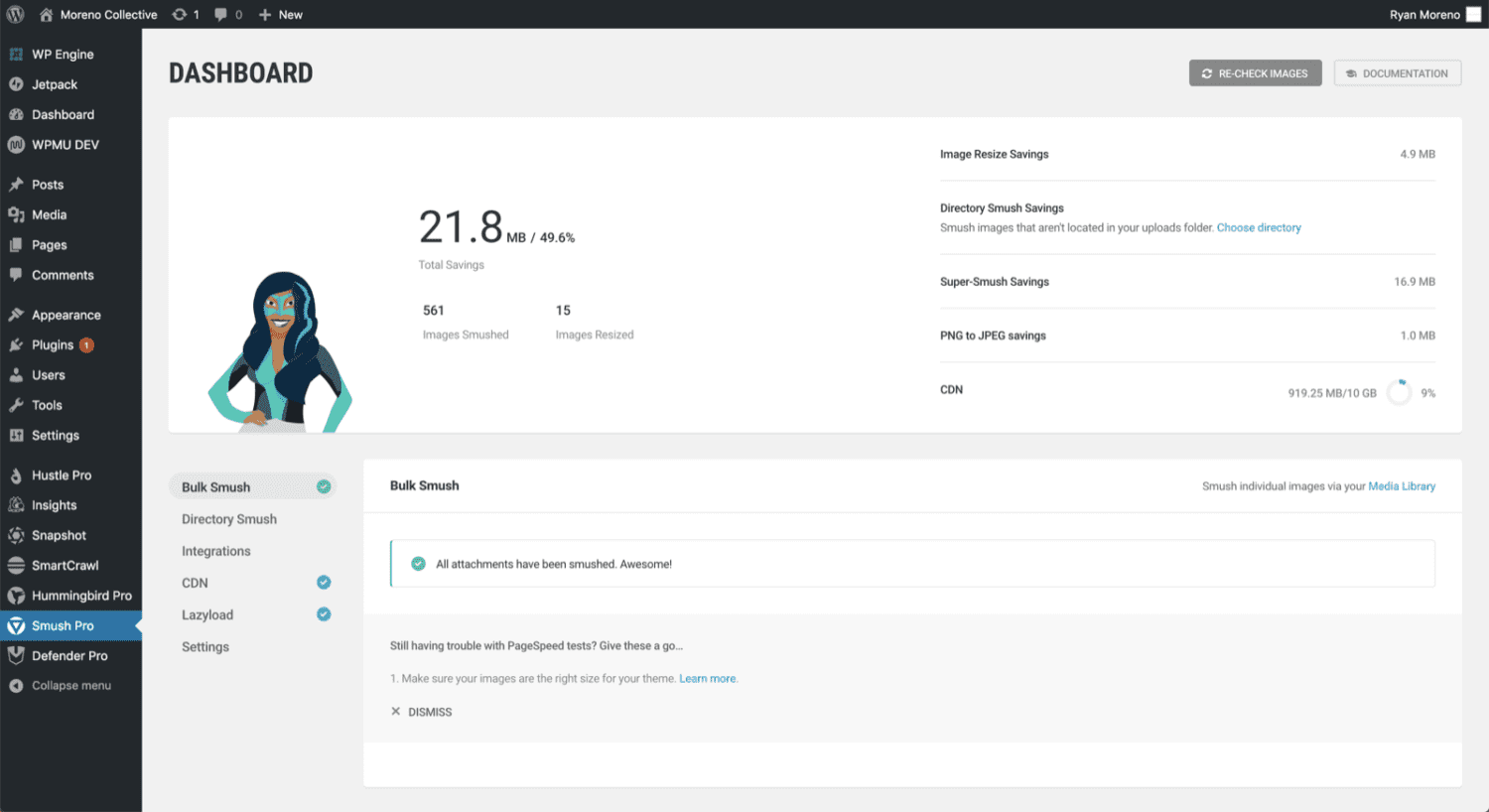 Using Smush Pro to optimize your website images in wordpress