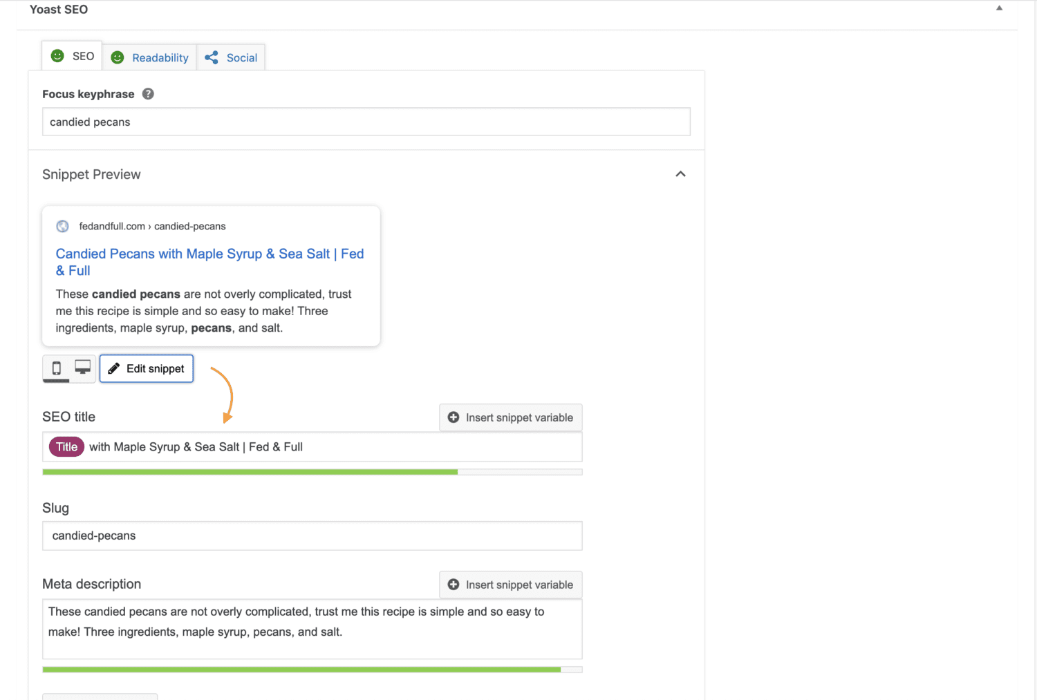 SEO titles and meta descriptions in yoast wordpress for Showit users - moreno collective